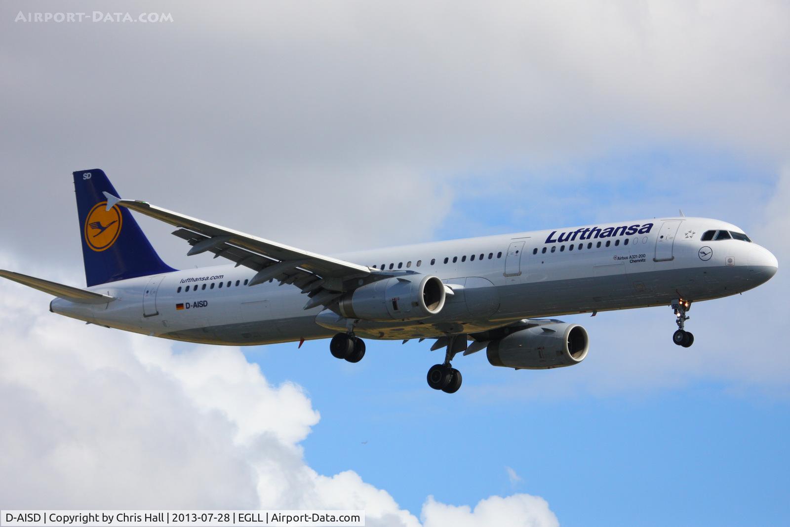 D-AISD, 2000 Airbus A321-231 C/N 1188, Lufthansa