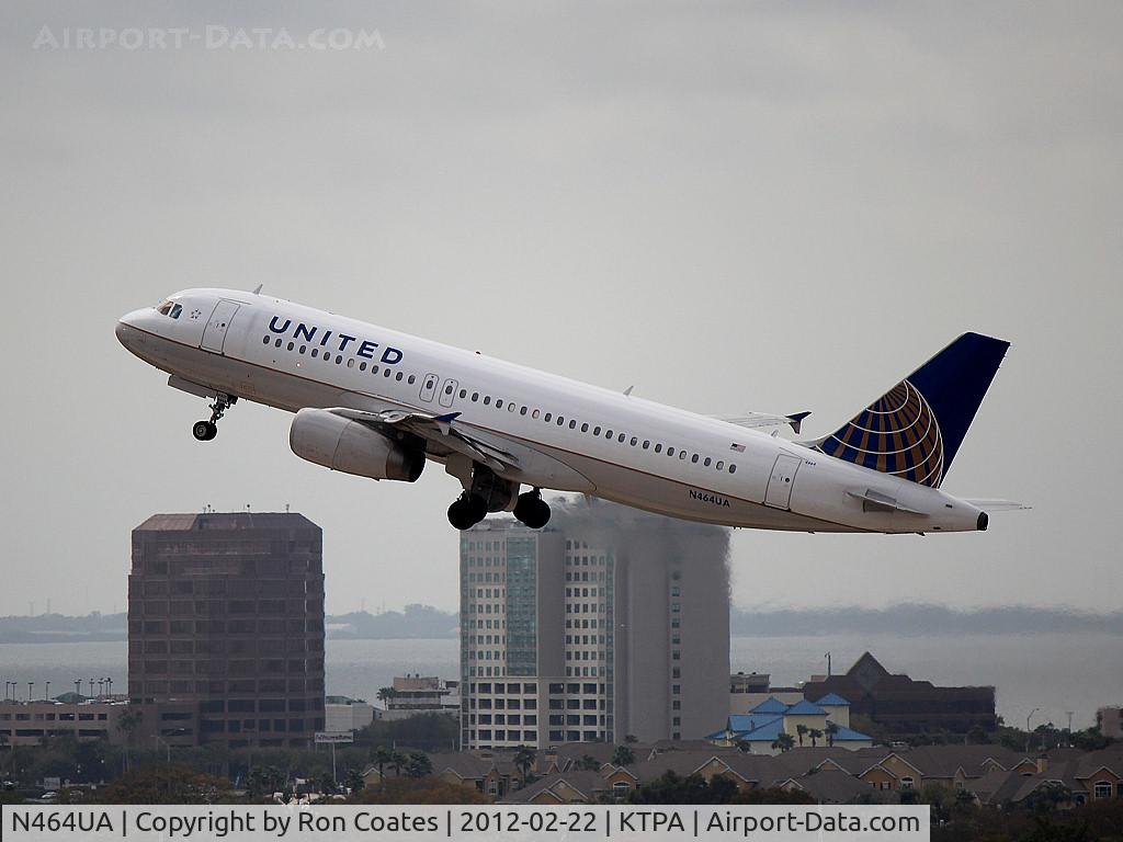 N464UA, 2000 Airbus A320-232 C/N 1290, This 2000 Airbus 320-232 climbs off runway 19R at Tampa Int'l Airport