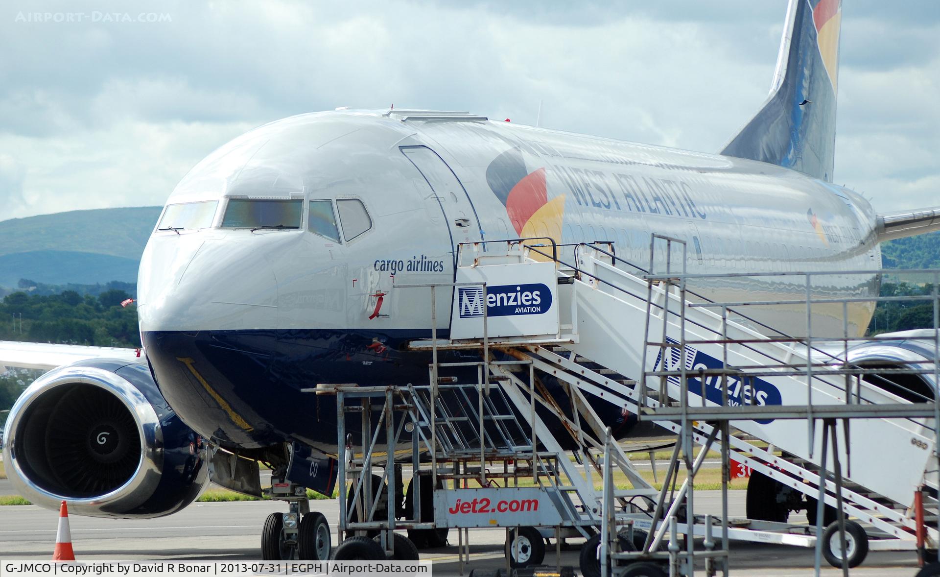 G-JMCO, 1986 Boeing 737-3T0F C/N 23569, Recent post-merger acquisition parked at Cargo stands