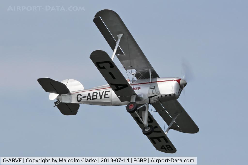 G-ABVE, 1932 Arrow Active 2 C/N 2, Arrow Active at The Real Aeroplane Company's Wings & Wheels Fly-In, Breighton Airfield, July 2013.