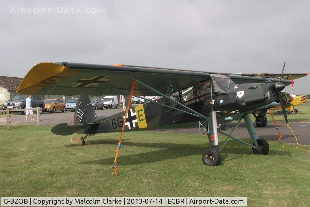 G-BZOB, 2004 Slepcev Storch C/N PFA 316-13592, Slepcev Storch at The Real Aeroplane Company's Wings & Wheels Fly-In, Breighton Airfield, July 2013.