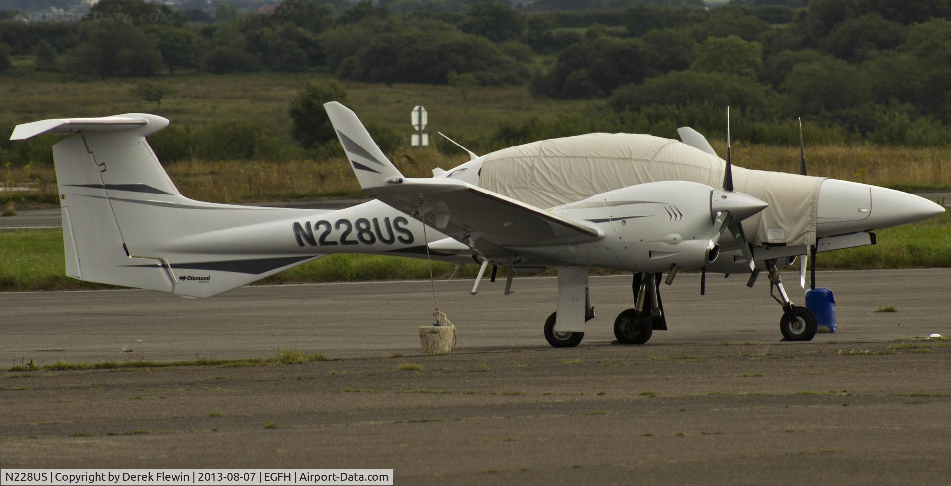 N228US, 2008 Diamond DA-42 Twin Star C/N 42.347, Visiting Diamond DA 42 seen at EGFH.