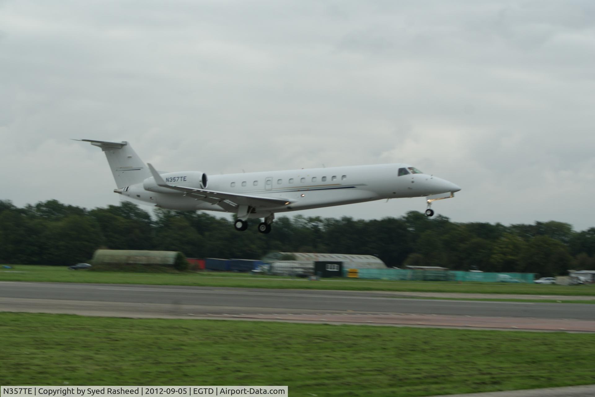 N357TE, 2008 Embraer EMB-135BJ Legacy C/N 14501079, Arriving into EGTD / Dunsfold Airport
