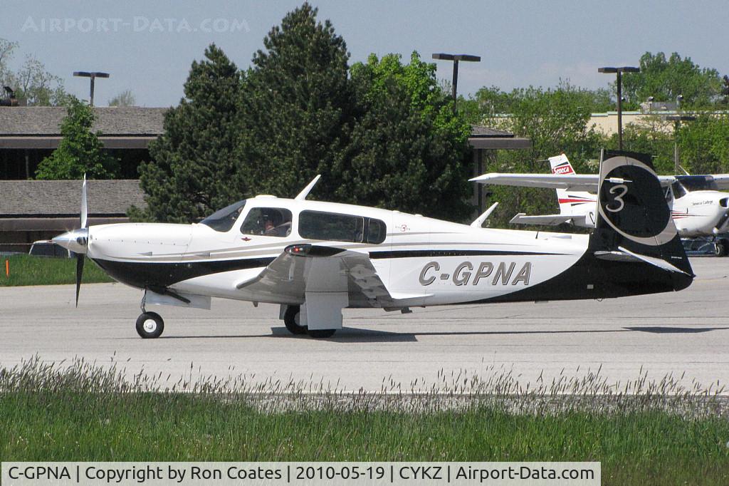 C-GPNA, 2007 Mooney M20R Ovation C/N 29-0487, This 2007 Mooney M2OR is waiting for clearance to takeoff on runway 33 at Buttonville Airport (YKZ)