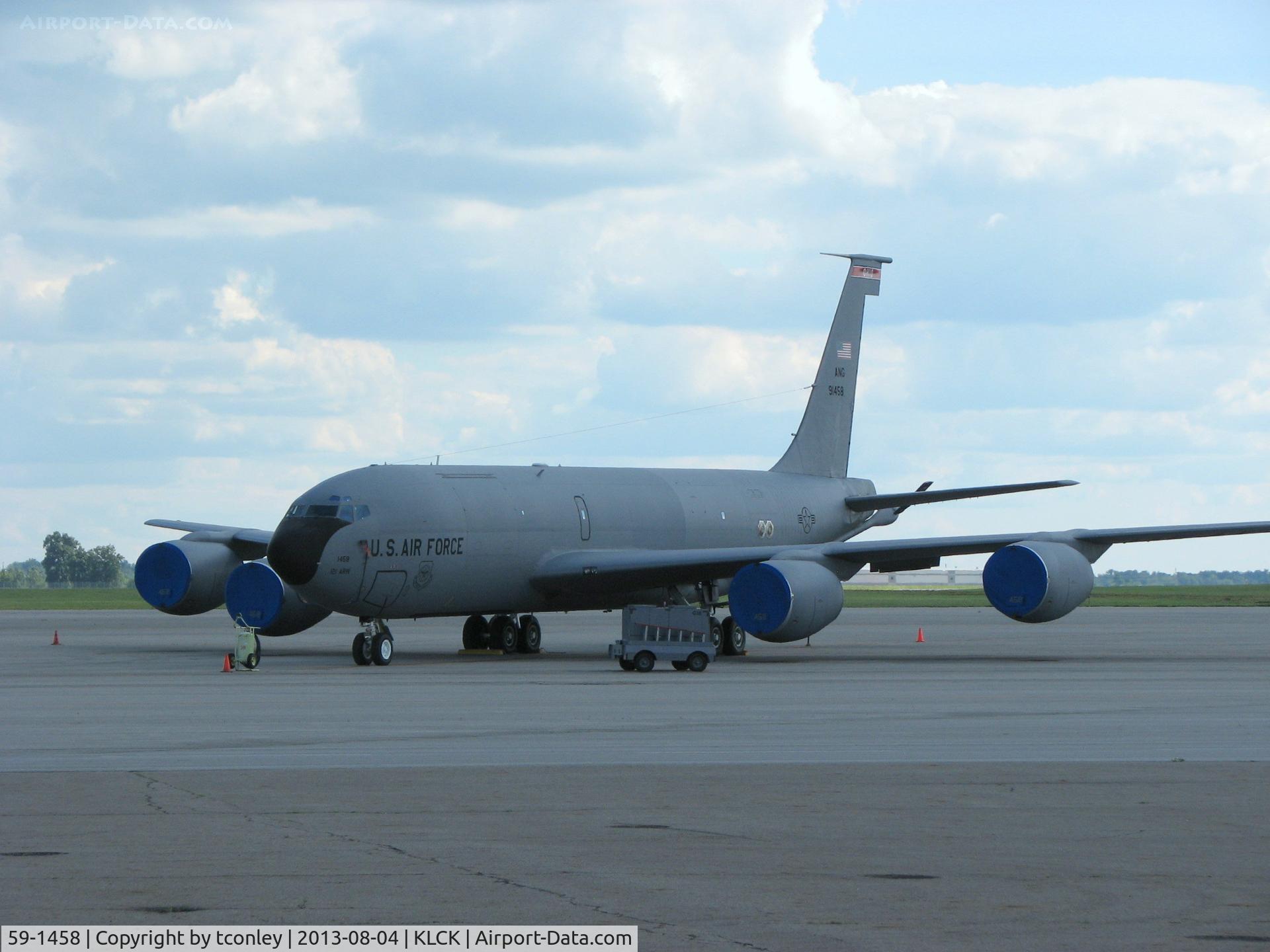 59-1458, 1959 Boeing KC-135R Stratotanker C/N 17946, Boeing KC-135A-BN Stratotanker 59-1458 Upgraded to KC-135R  C/N 17946 Yr Mfg 1959 Ohio National Guard 121 ARW @ Rickenbacker ANGB, OH Aug 4, 2013