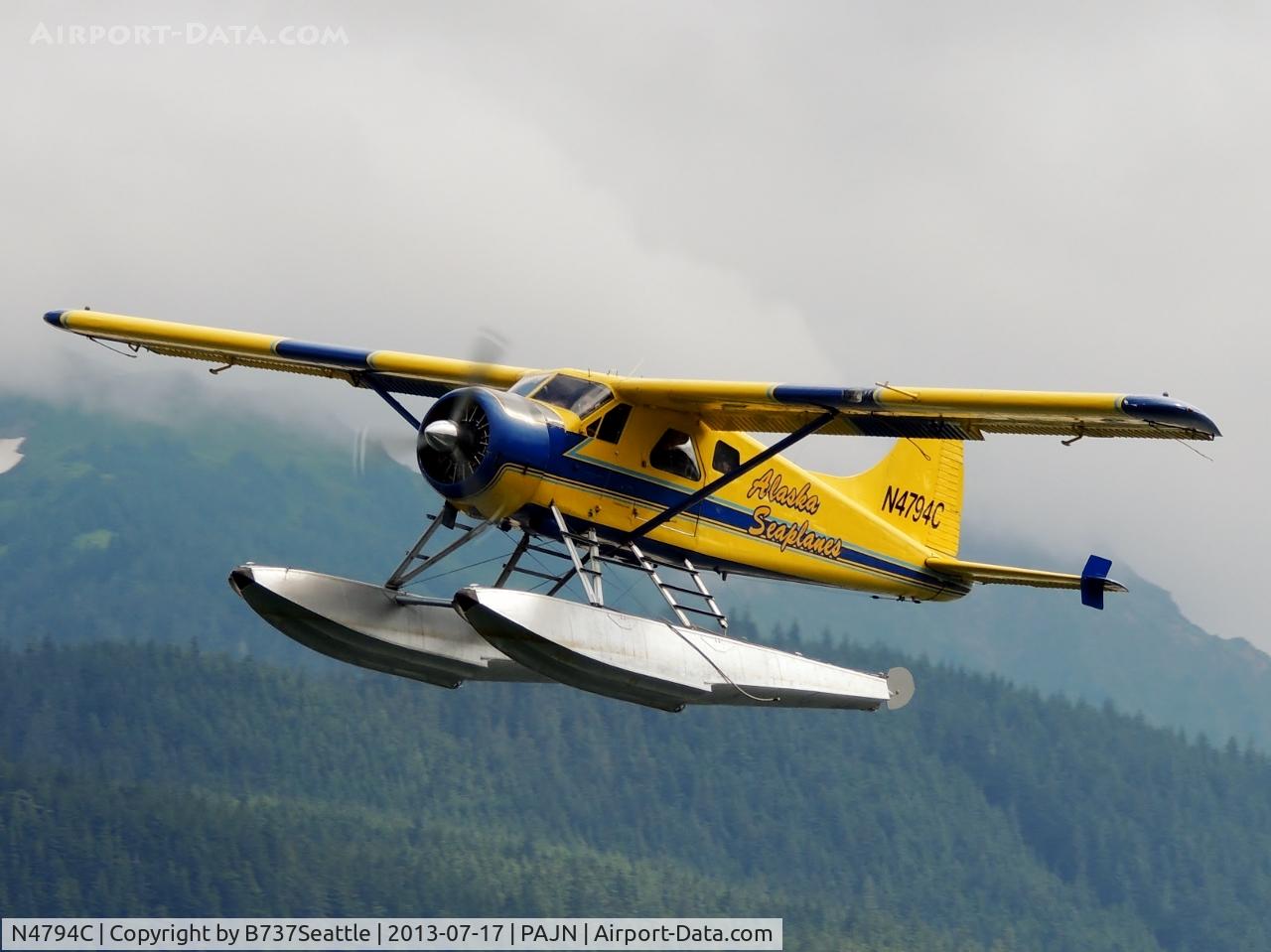 N4794C, 1951 De Havilland Canada DHC-2 Beaver Mk.1 C/N 342-FM-157, Seen departing PAJN.