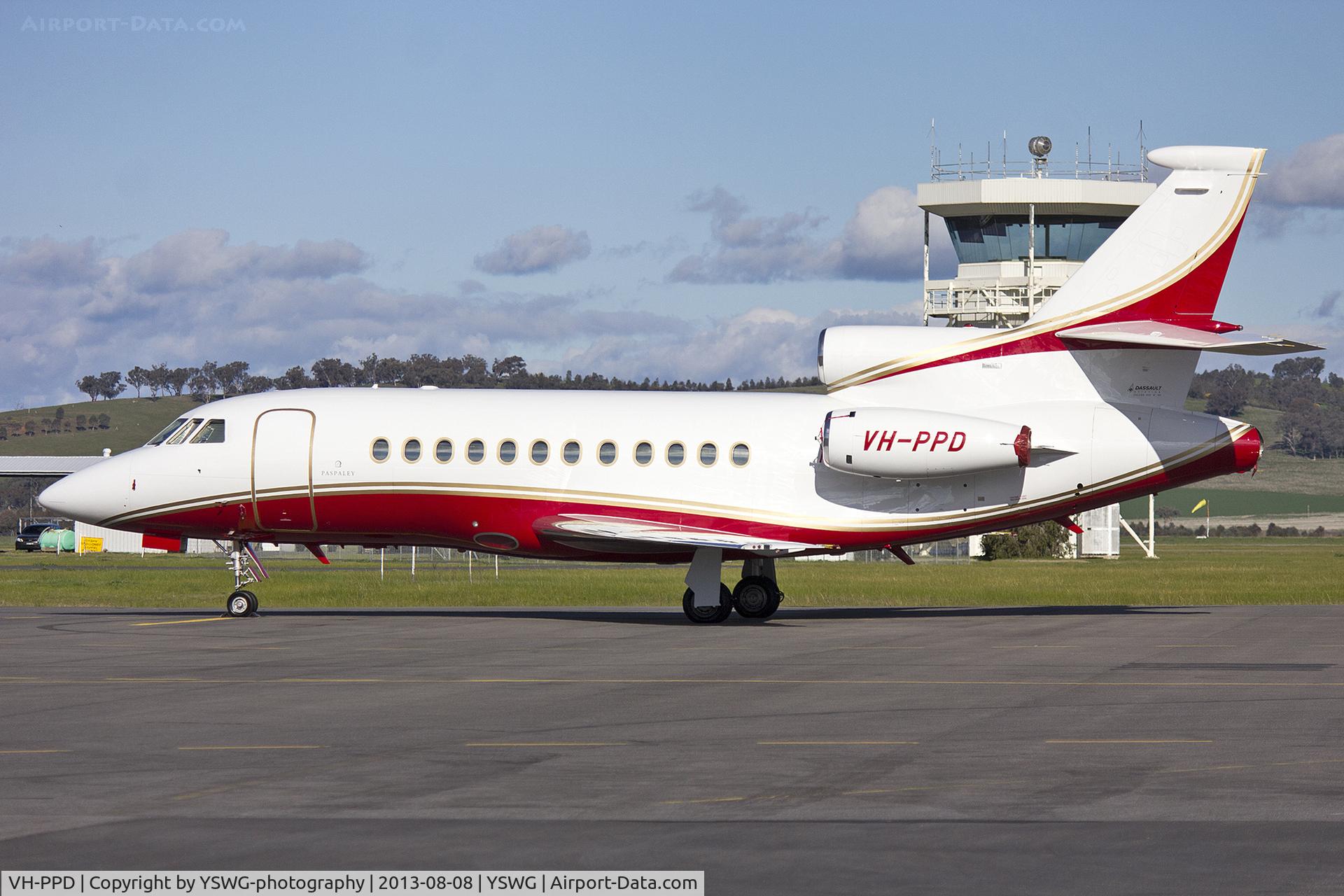 VH-PPD, 2000 Dassault Falcon 900C C/N 185, Paspaley Pearls (VH-PPD) Dassault Falcon 900C at Wagga Wagga Airport.