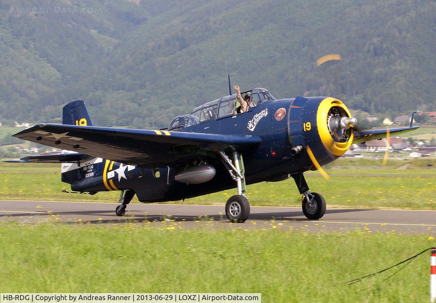 HB-RDG, 1945 Grumman TBM-3R Avenger C/N 3381, private Grumman Avenger