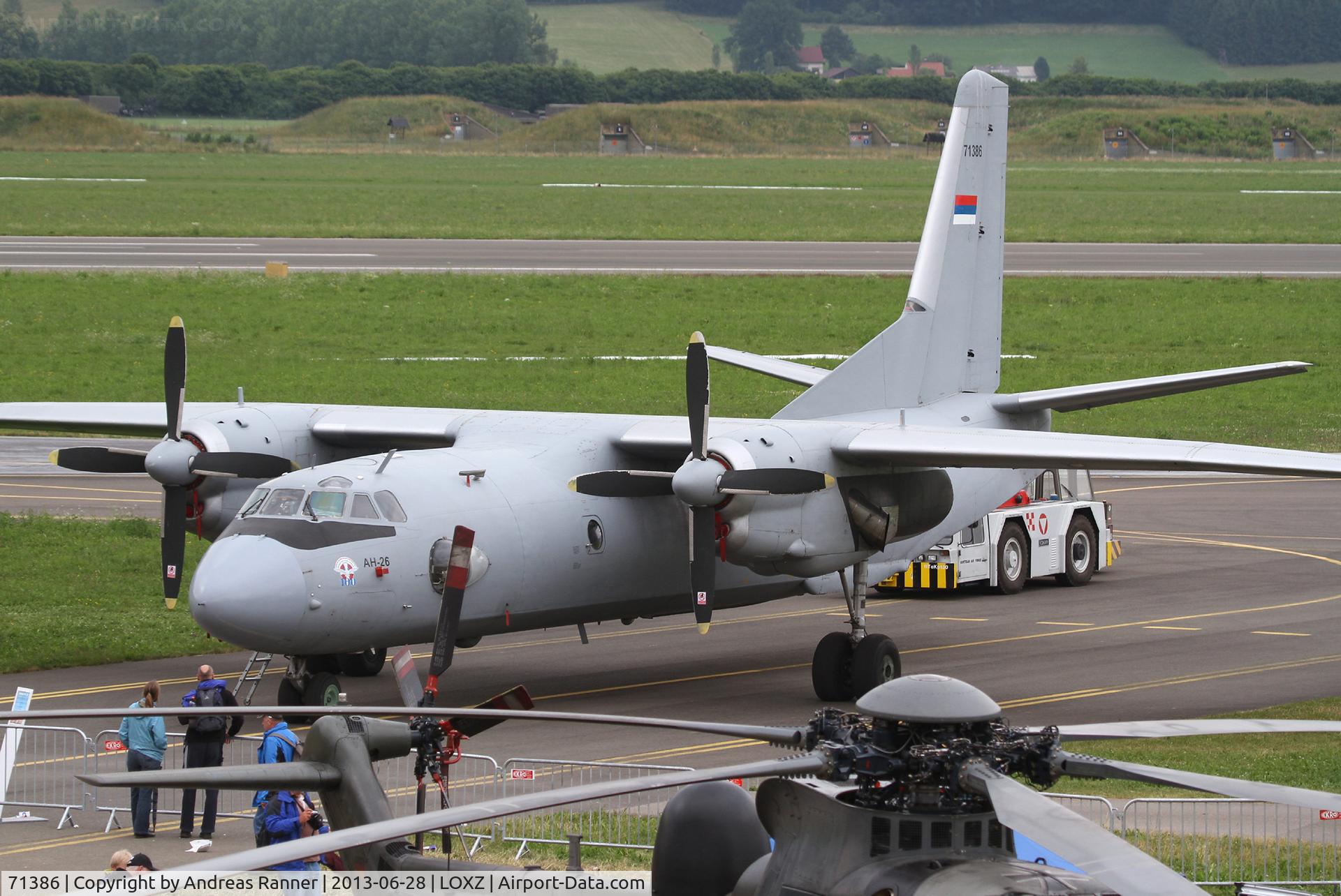 71386, 1984 Antonov An-26 C/N 139 04, Serbia Air Force An-26
