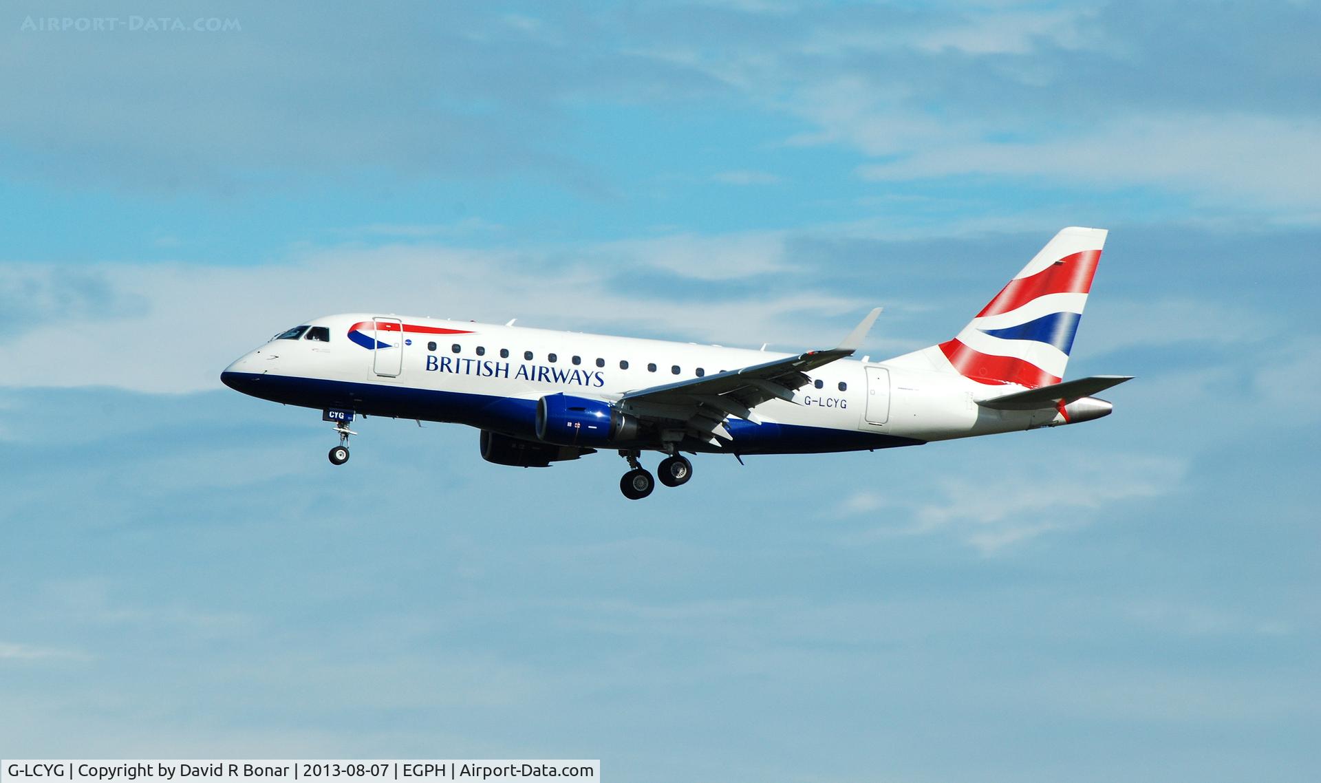 G-LCYG, 2009 Embraer 170STD (ERJ-170-100STD) C/N 17000300, Final approach to Rwy 24.