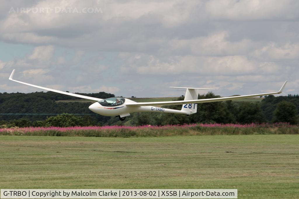 G-TRBO, 2006 Schleicher ASW-28-18E C/N 28743, Schleicher ASW-28-18E being launched for a cross country during The Northern Regional Gliding Competition, Sutton Bank, North Yorks, August 2nd 2013.