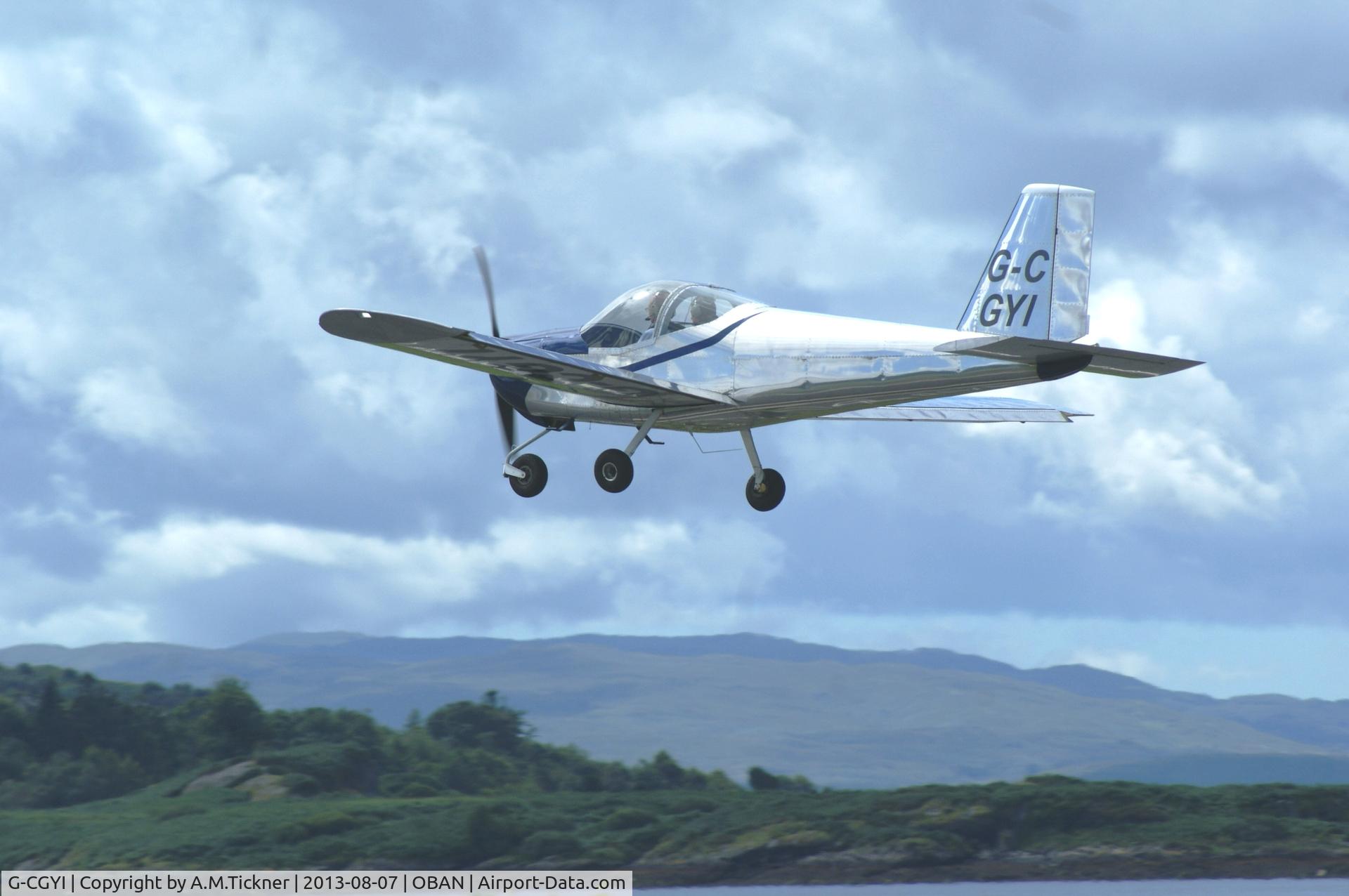 G-CGYI, 2011 Vans RV-12 C/N LAA 363-14994, Arriving Oban Airport