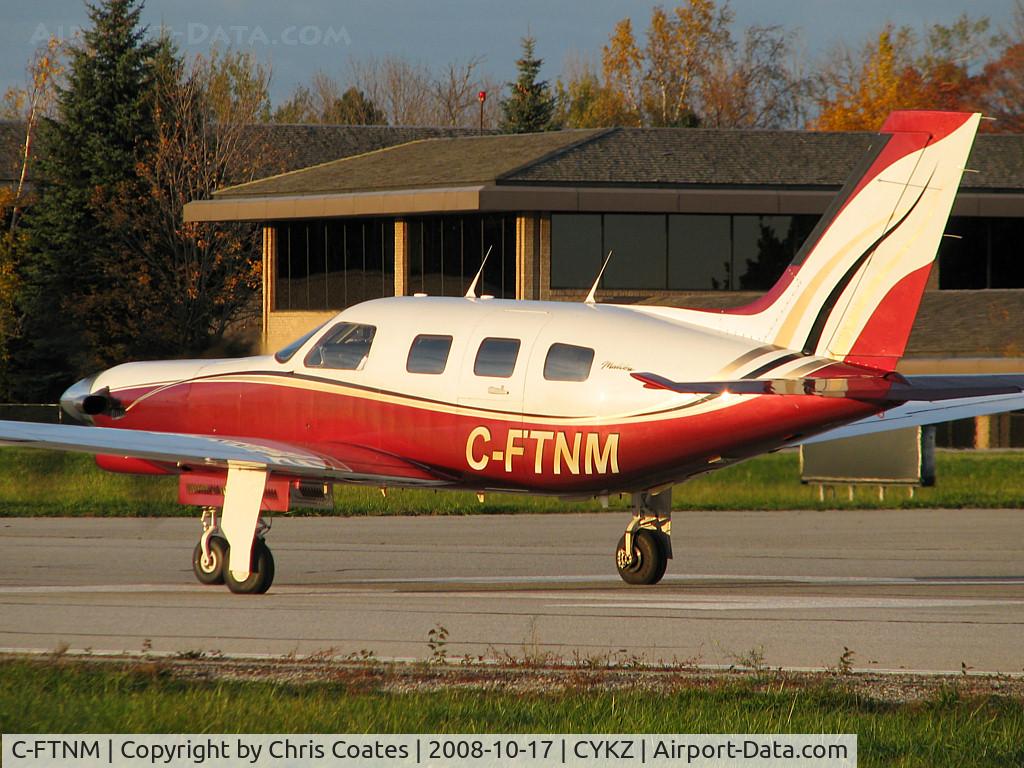 C-FTNM, 1986 Piper PA-46-310P Malibu Malibu C/N 46-08034, This blood red Malibu looked great in a sunset's glow as it started to roll on 33. It was based here but now lives out west in Calgary, Alberta.