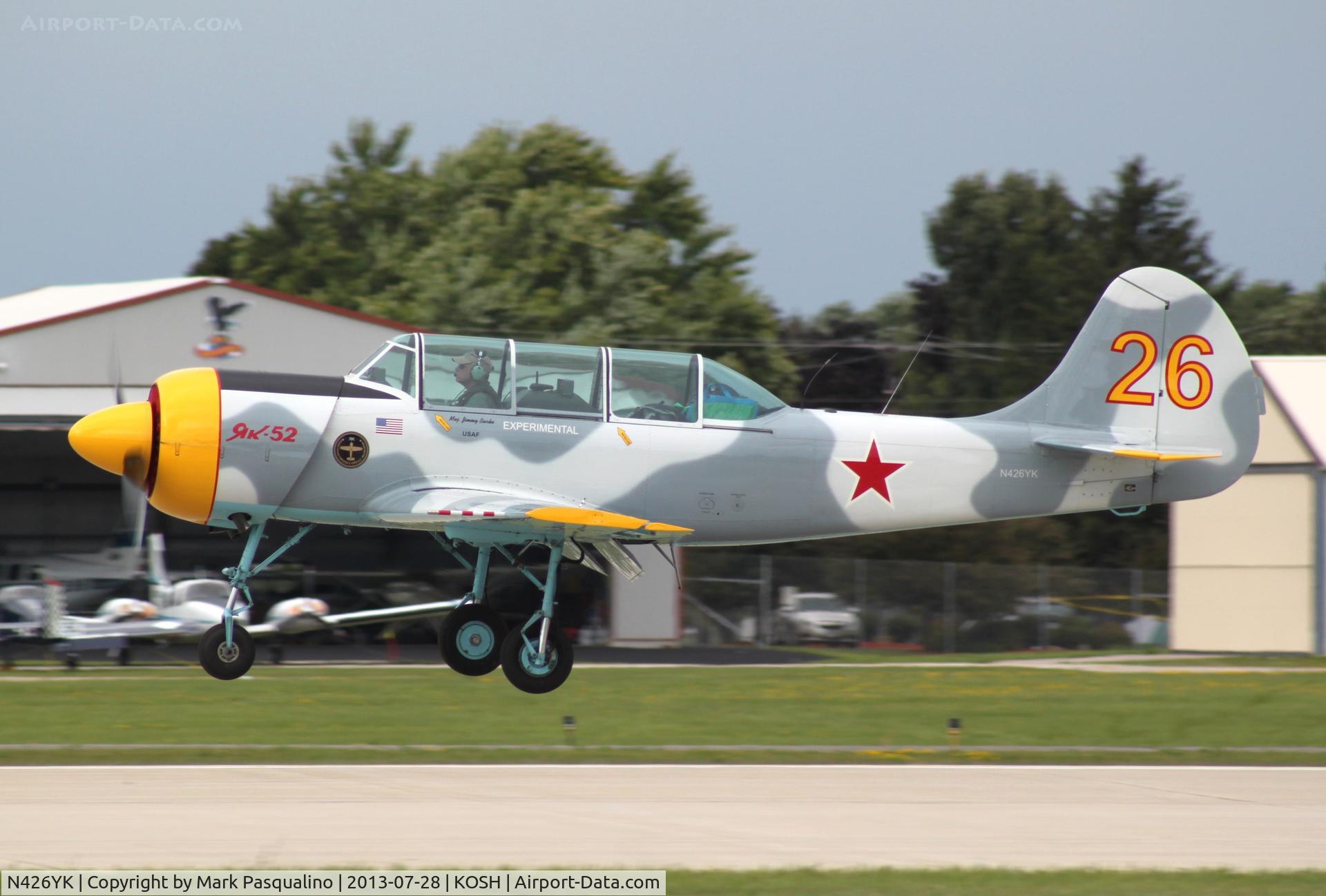 N426YK, 1985 Yakovlev (Aerostar) Yak-52 C/N 856102, YAK-52