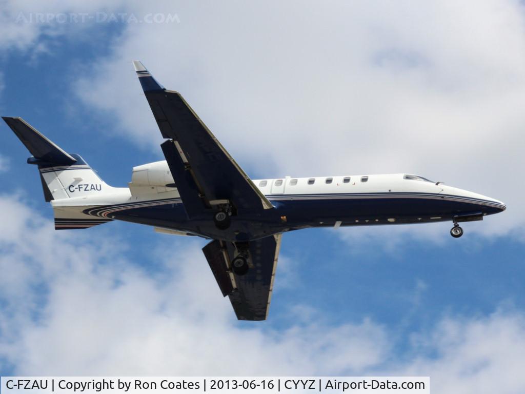 C-FZAU, 2001 Learjet 45 C/N 163, This 2001 Lear 45 is landing on runway 23 at Toronto Int'l Airport