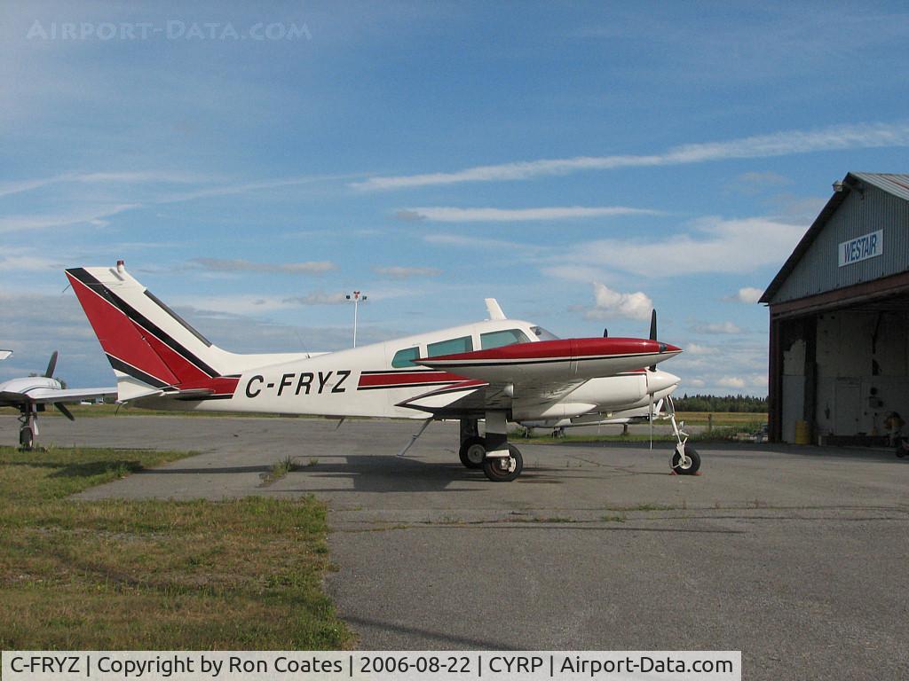 C-FRYZ, 1965 Cessna 310J C/N 310J0036, This 1965 Cessna 310 sits outside the WestAir hanger at the Carp Airport (CYRP) outside Ottawa