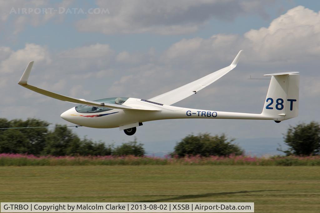G-TRBO, 2006 Schleicher ASW-28-18E C/N 28743, Schleicher ASW-28-18E being launched for a cross country flight during The Northern Regional Gliding Competition, Sutton Bank, North Yorks, August 2nd 2013.