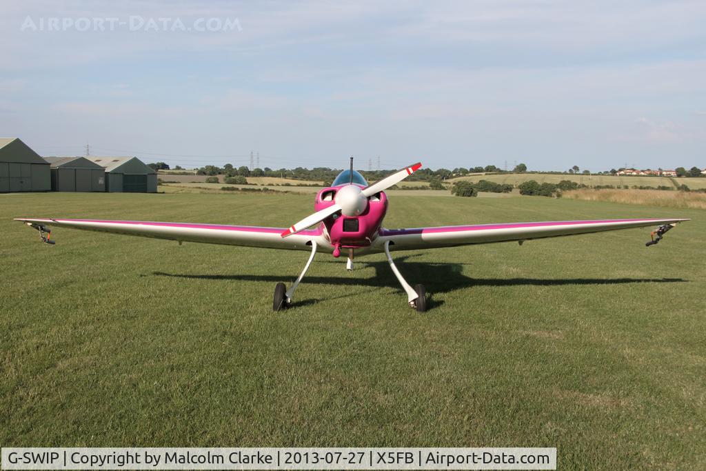 G-SWIP, 2008 Silence Twister C/N PFA 329-14700, Silence Twister. A member of the SWIP Twister Team prior to a local late evening light display. Fishburn Airfield, July 2013.