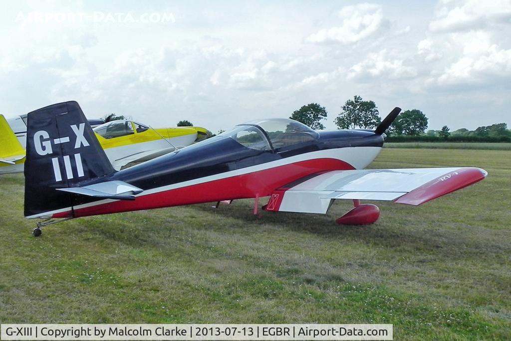 G-XIII, 2005 Vans RV-7 C/N PFA 323-14165, Vans RV-7 at The Real Aeroplane Company's Wings & Wheels Fly-In, Breighton Airfield, July 2013.