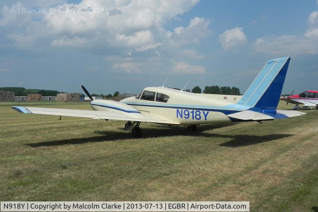 N918Y, 1965 Piper PA-30-160 Twin Comanche C/N 30-736, Piper PA-30 at The Real Aeroplane Company's Wings & Wheels Fly-In, Breighton Airfield, July 2013.