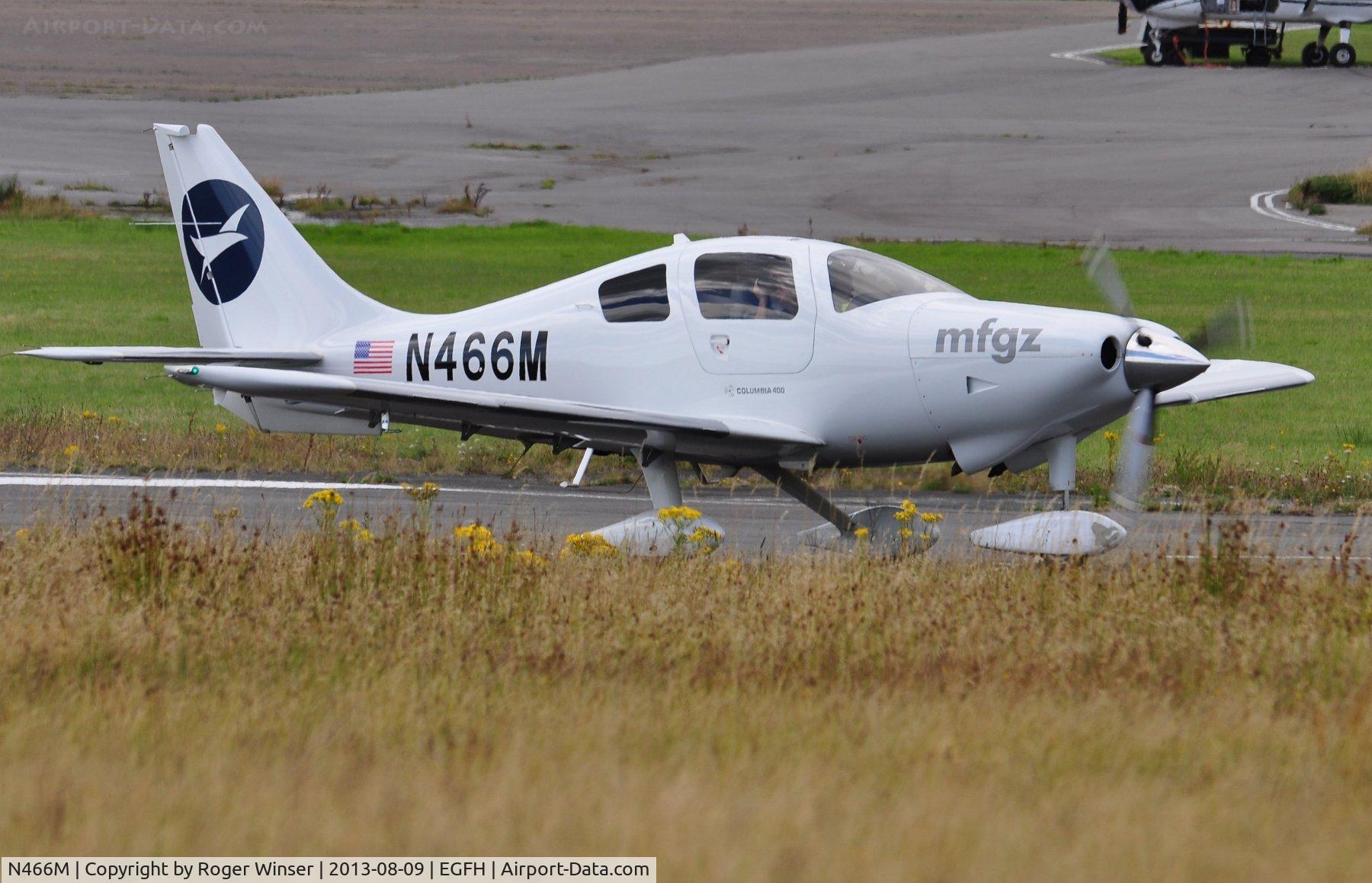N466M, 2007 Columbia Aircraft Mfg LC-41-550FG Columbia 400 C/N 41780, Visiting Lancair (now Cessna) Columbia 400 of Flight Maintenance Zurich Airport.