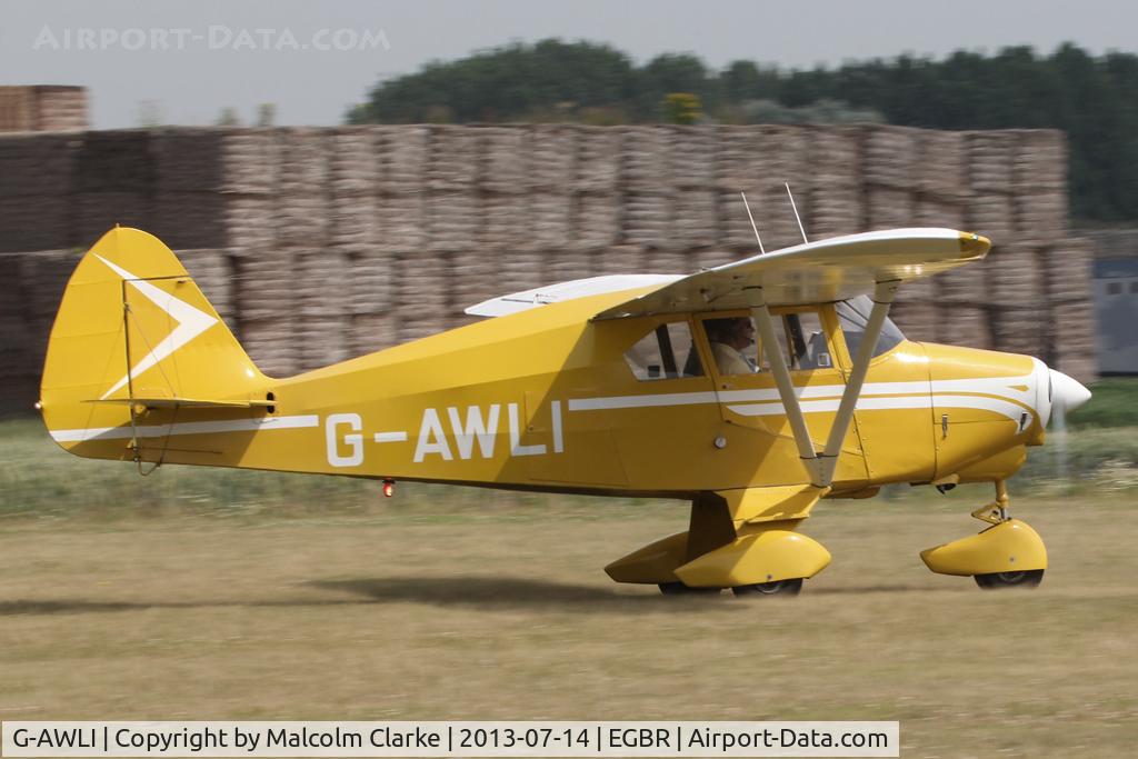 G-AWLI, 1957 Piper PA-22-150 Tri-Pacer C/N 22-5083, PA-22-150 Tri-Pacer at The Real Aeroplane Company's Wings & Wheels Fly-In, Breighton Airfield, July 2013.