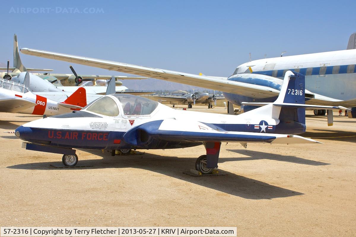 57-2316, 1957 Cessna T-37B Tweety Bird C/N 40249, At March Field Air Museum , Riverside , California