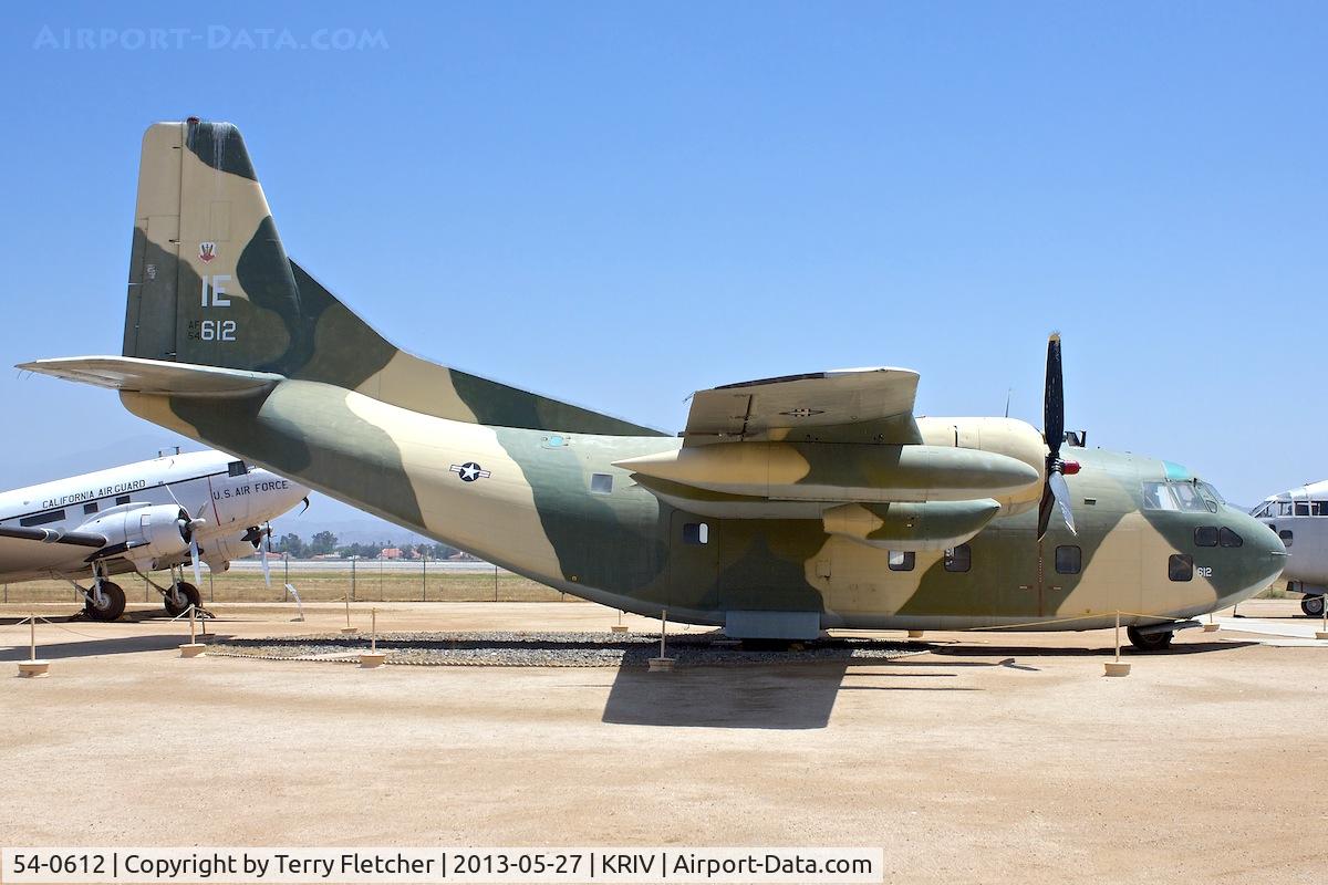 54-0612, 1955 Fairchild C-123K Provider C/N 20061, At March Field Air Museum , Riverside , California