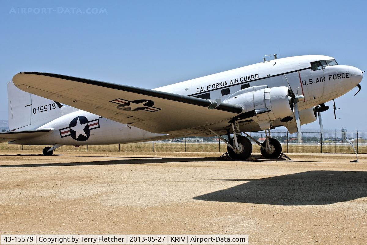43-15579, 1943 Douglas VC-47A Skytrain C/N 20045, At March Field Air Museum , Riverside , California