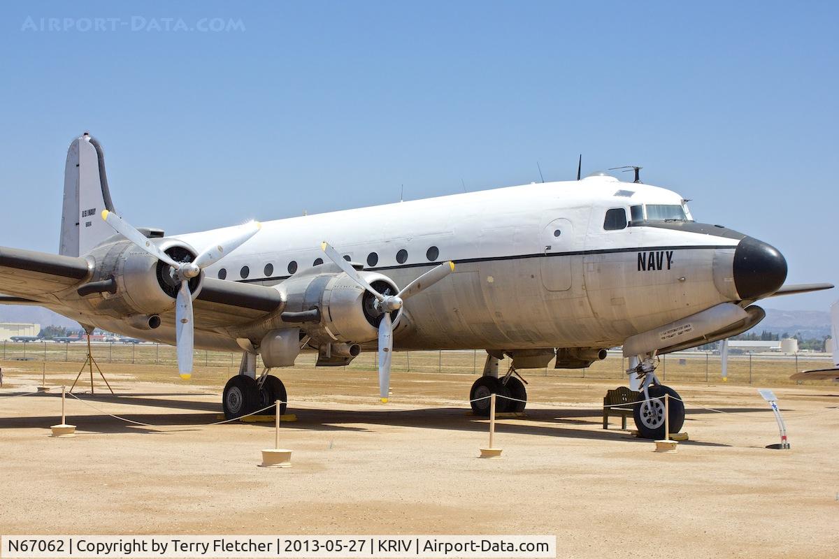 N67062, 1945 Douglas C-54D-5-DC Skymaster (DC-4) C/N 10741, At March Field Air Museum , Riverside , California
ex 42-72636 and BuA 56514