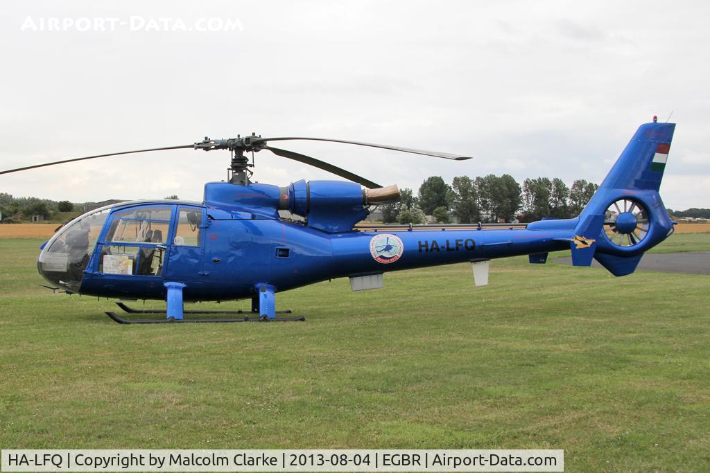 HA-LFQ, 1980 Aerospatiale SA-342L Gazelle C/N 1854, Aerospatiale SA-342L Gazelle. Summer Madness Fly-In. The Real Aeroplane Club, Breighton Airfield, August 2013.