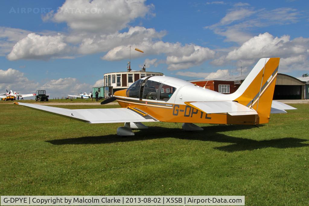 G-DPYE, 1999 Robin DR-400-500 President C/N 14, Robin DR-400-500 President. An airfield visitor during The Northern Regional Gliding Competition, Sutton Bank, North Yorks, August 2nd 2013.