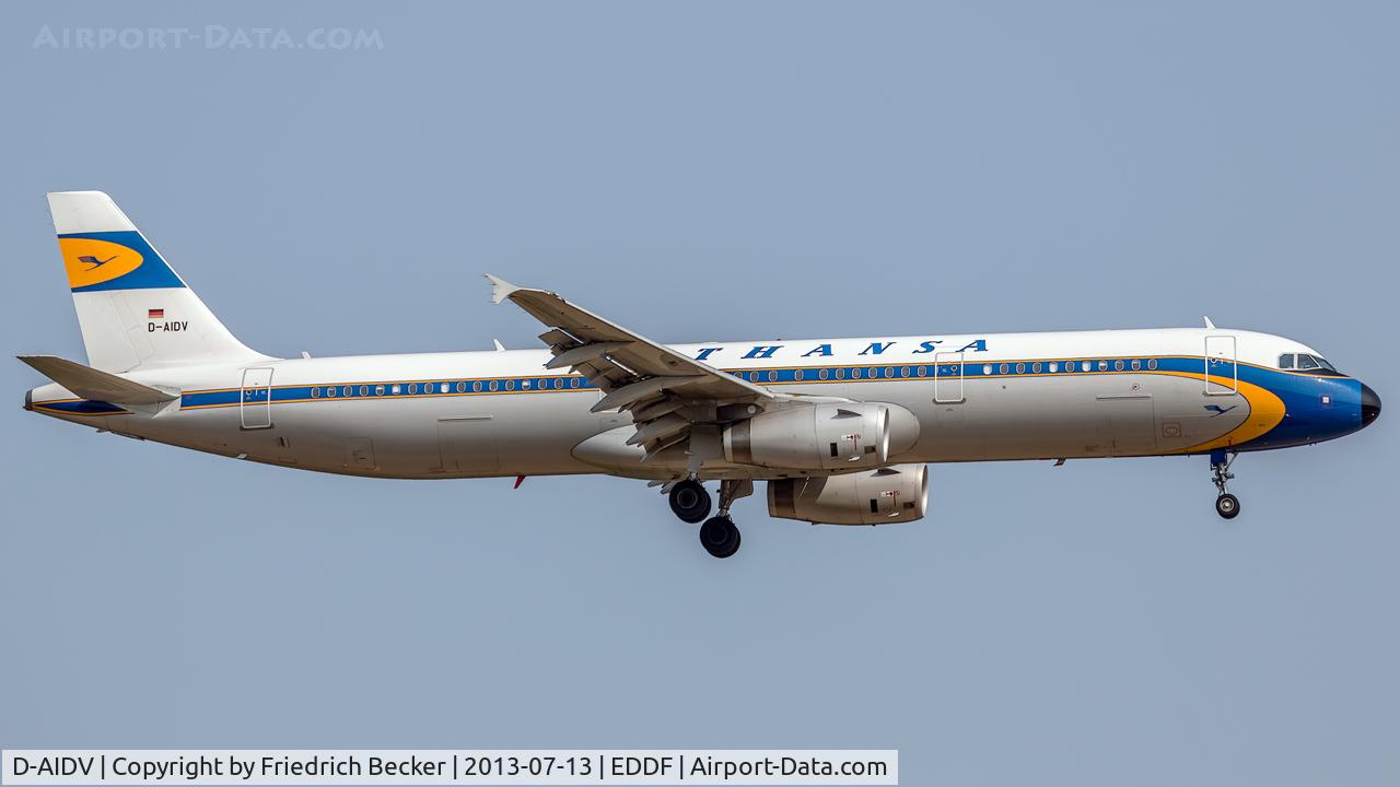 D-AIDV, 2012 Airbus A321-231 C/N 5413, on final at Frankfurt