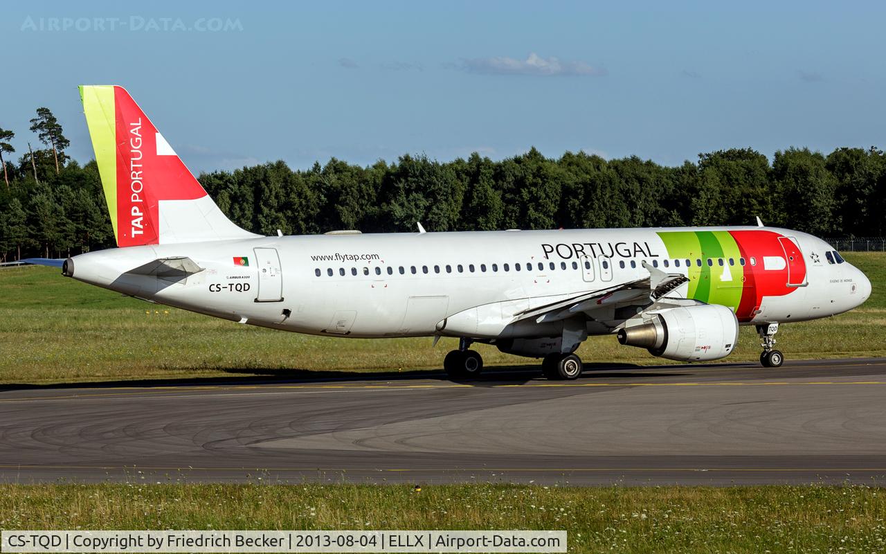 CS-TQD, 1999 Airbus A320-214 C/N 0870, holding point RW24