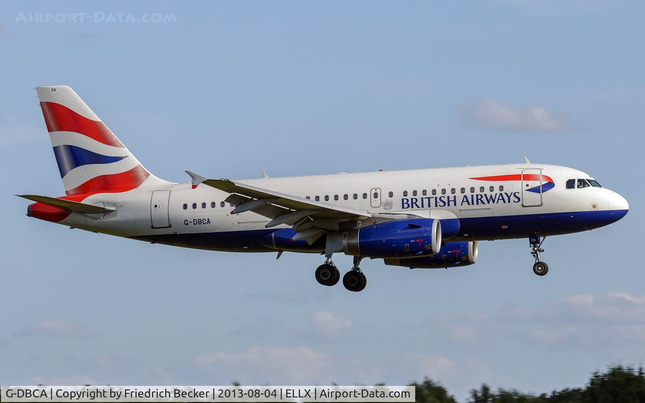 G-DBCA, 2004 Airbus A319-131 C/N 2098, on final RW24