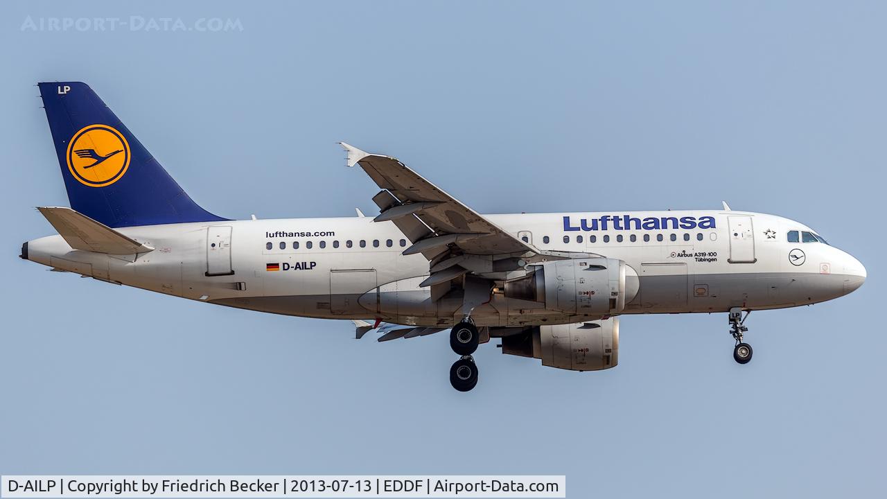 D-AILP, 1997 Airbus A319-114 C/N 717, on final at Frankfurt