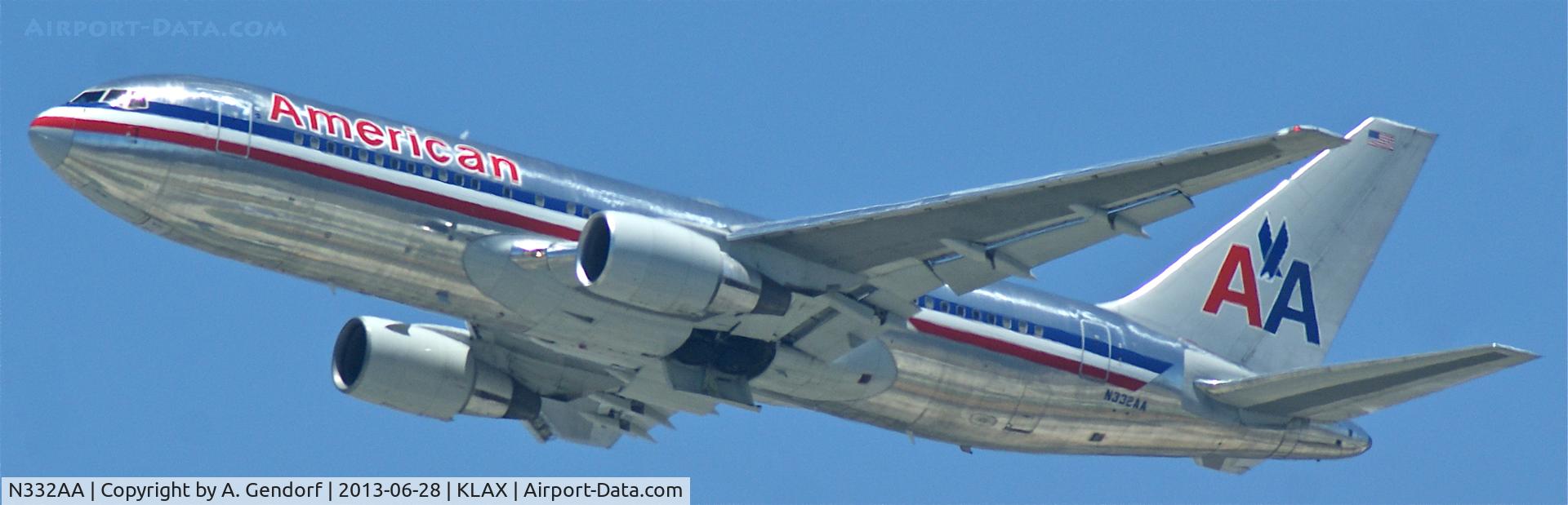 N332AA, 1987 Boeing 767-223 C/N 22331, American Airlines, seen here shortly after take off at Los Angeles Int´l(KLAX)