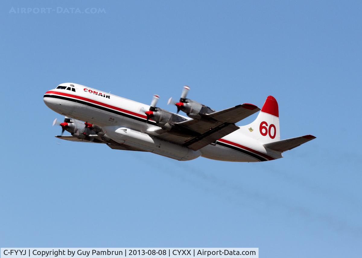 C-FYYJ, 1961 Lockheed L-188A(F) Electra C/N 1143, Departing
