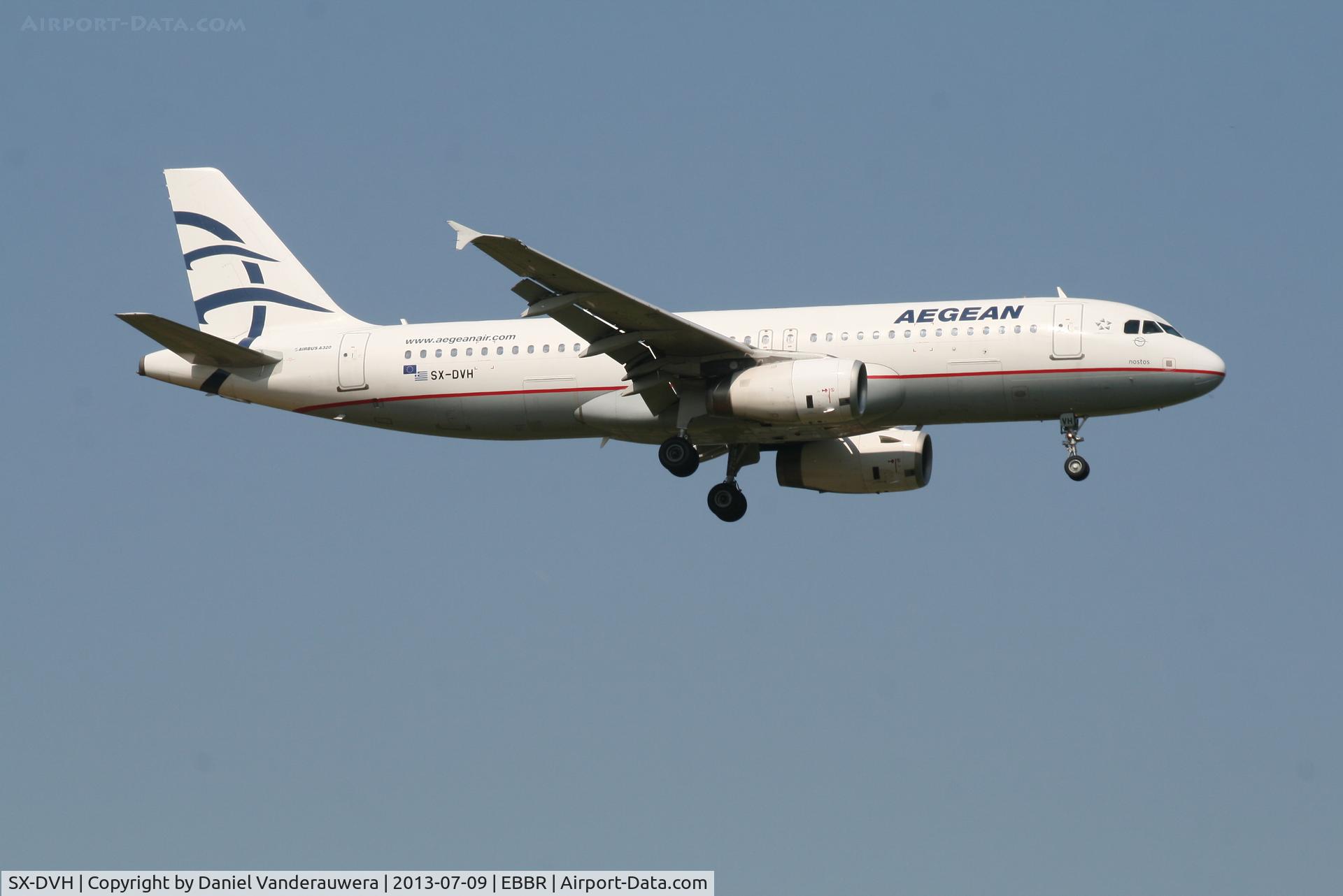 SX-DVH, 2007 Airbus A320-232 C/N 3066, Arrival of flight A3 620 to RWY 02