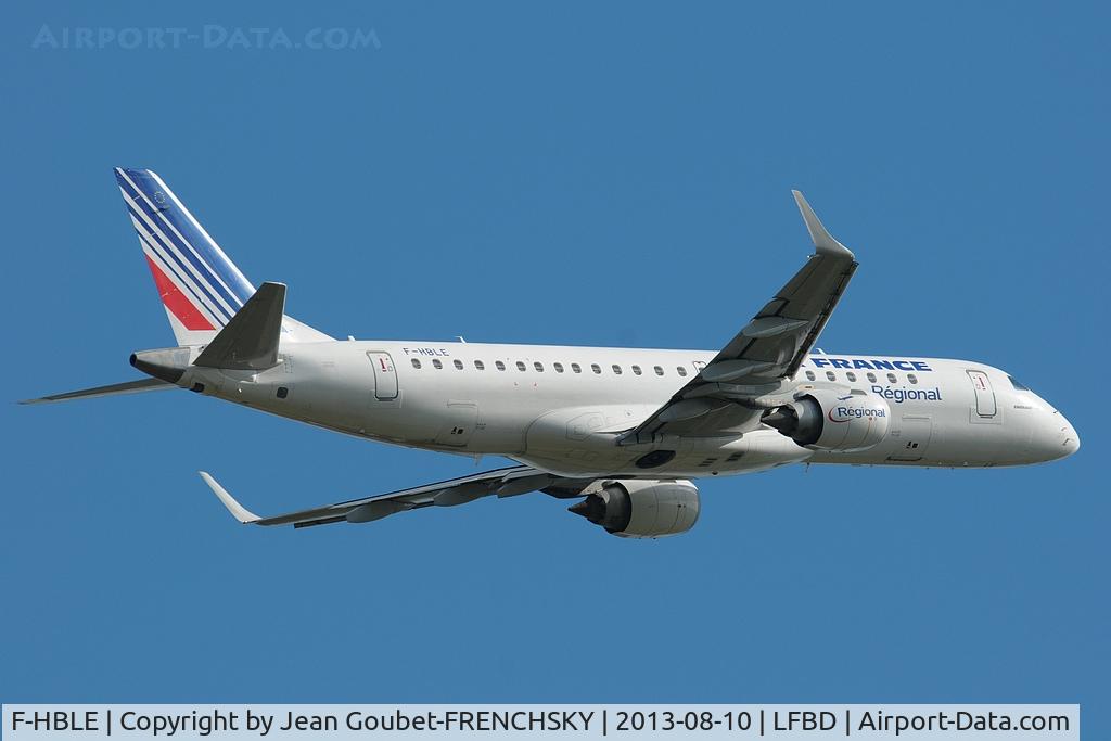 F-HBLE, 2007 Embraer 190LR (ERJ-190-100LR) C/N 19000123, HOP 6229 take off 23 to Figari