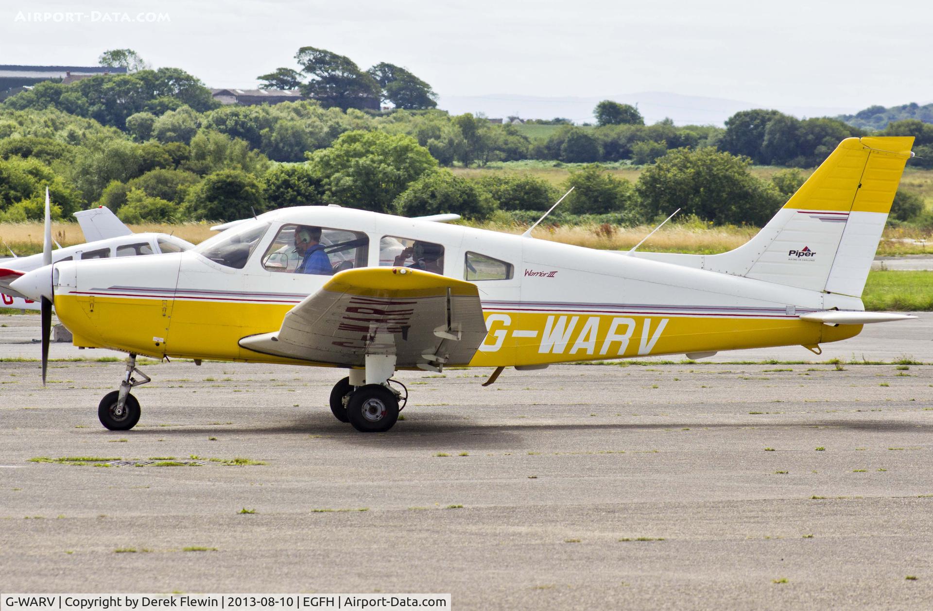 G-WARV, 1998 Piper PA-28-161 Cherokee Warrior III C/N 2842036, Visiting piper PA-28-161 on a 