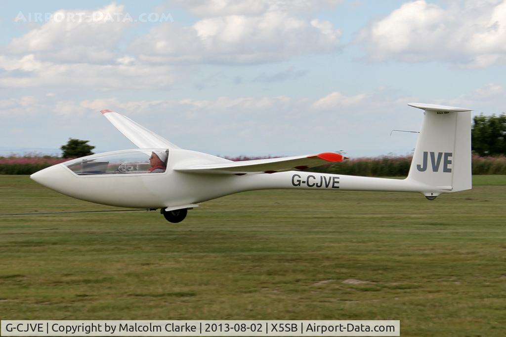 G-CJVE, 1978 Eiriavion PIK-20D C/N 20631, Eiriavion PIK-20D being launched for a cross country flight during The Northern Regional Gliding Competition, Sutton Bank, North Yorks, August 2nd 2013.