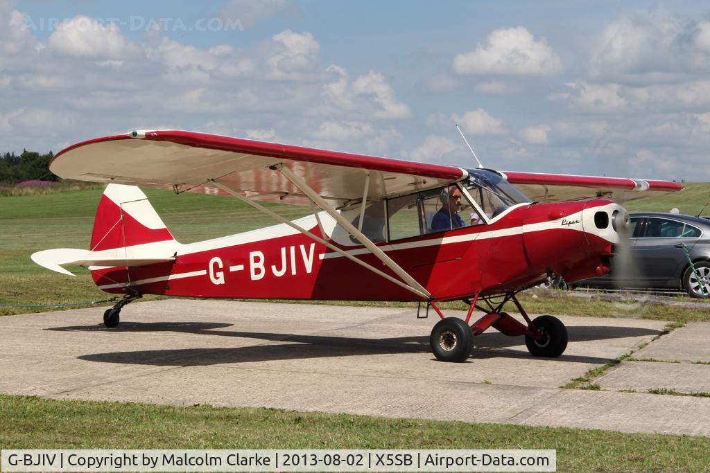 G-BJIV, 1965 Piper PA-18-150 Super Cub C/N 18-8262, Piper PA-18-150 Super Cub, Yorkshire Gliding Club, Sutton Bank, North Yorkshire, August 2013.