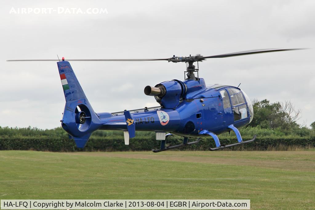 HA-LFQ, 1980 Aerospatiale SA-342L Gazelle C/N 1854, Aerospatiale SA-342L Gazelle at The Summer Madness Fly-In. The Real Aeroplane Club, Breighton Airfield, August 2013.