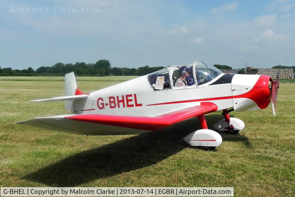 G-BHEL, 1957 SAN Jodel D-117 C/N 735, SAN Jodel D-117 at The Real Aeroplane Company's Wings & Wheels Fly-In, Breighton Airfield, July 2013.