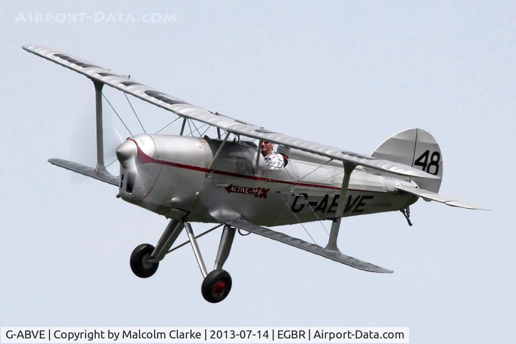 G-ABVE, 1932 Arrow Active 2 C/N 2, Arrow Active at The Real Aeroplane Company's Wings & Wheels Fly-In, Breighton Airfield, July 2013.