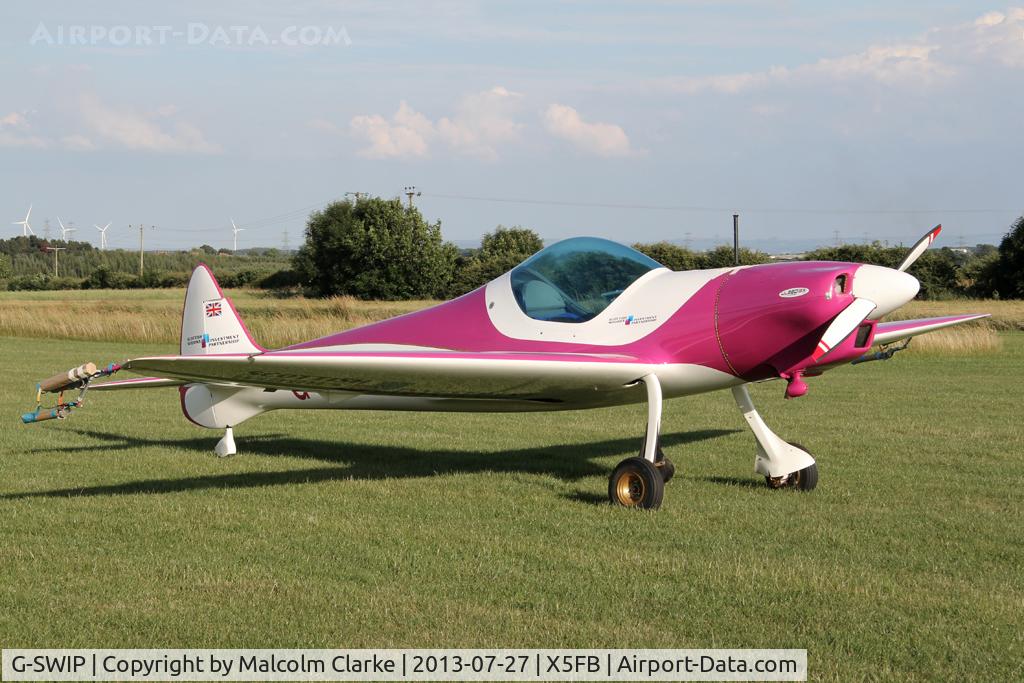 G-SWIP, 2008 Silence Twister C/N PFA 329-14700, Silence Twister. A member of the SWIP Twister Team prior to a local late evening light display. Fishburn Airfield, July 2013.
