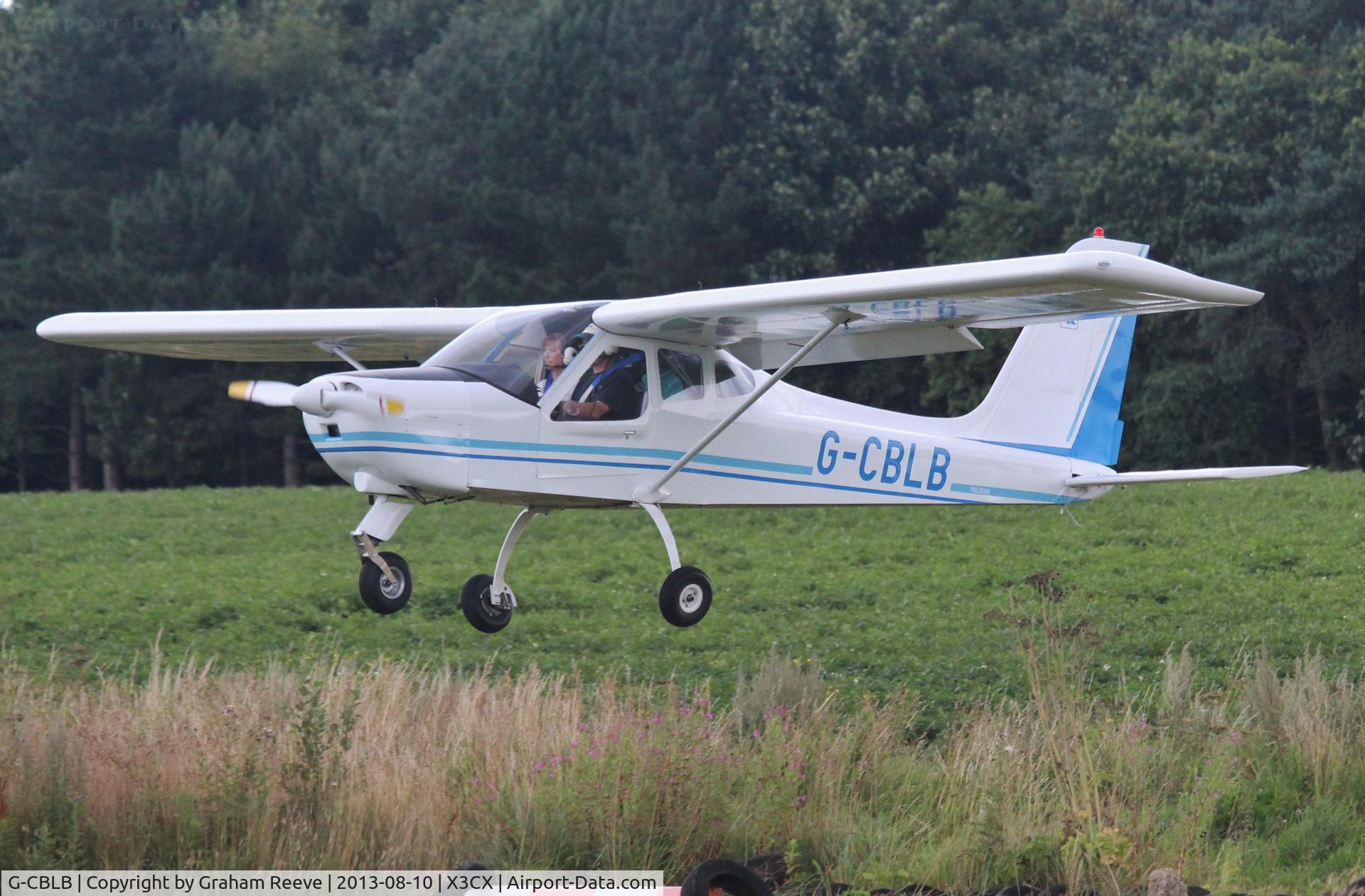 G-CBLB, 2002 Tecnam P-92EM Echo C/N PFA 318-13770, About to touch down at Northrepps.
