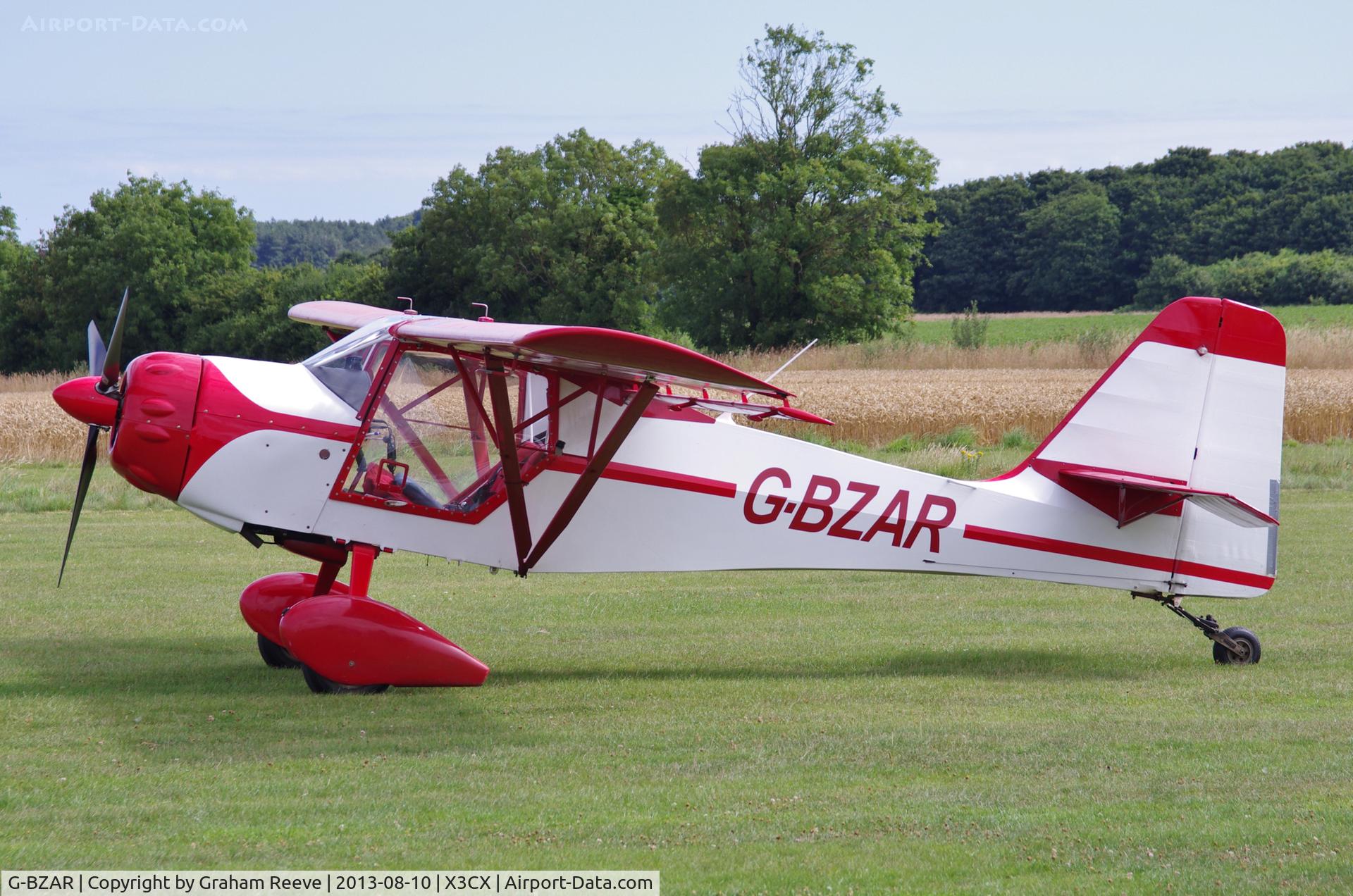 G-BZAR, 1996 Denney Kitfox 4-1200 Speedster C/N PFA 172B-12529, Parked at Northrepps.