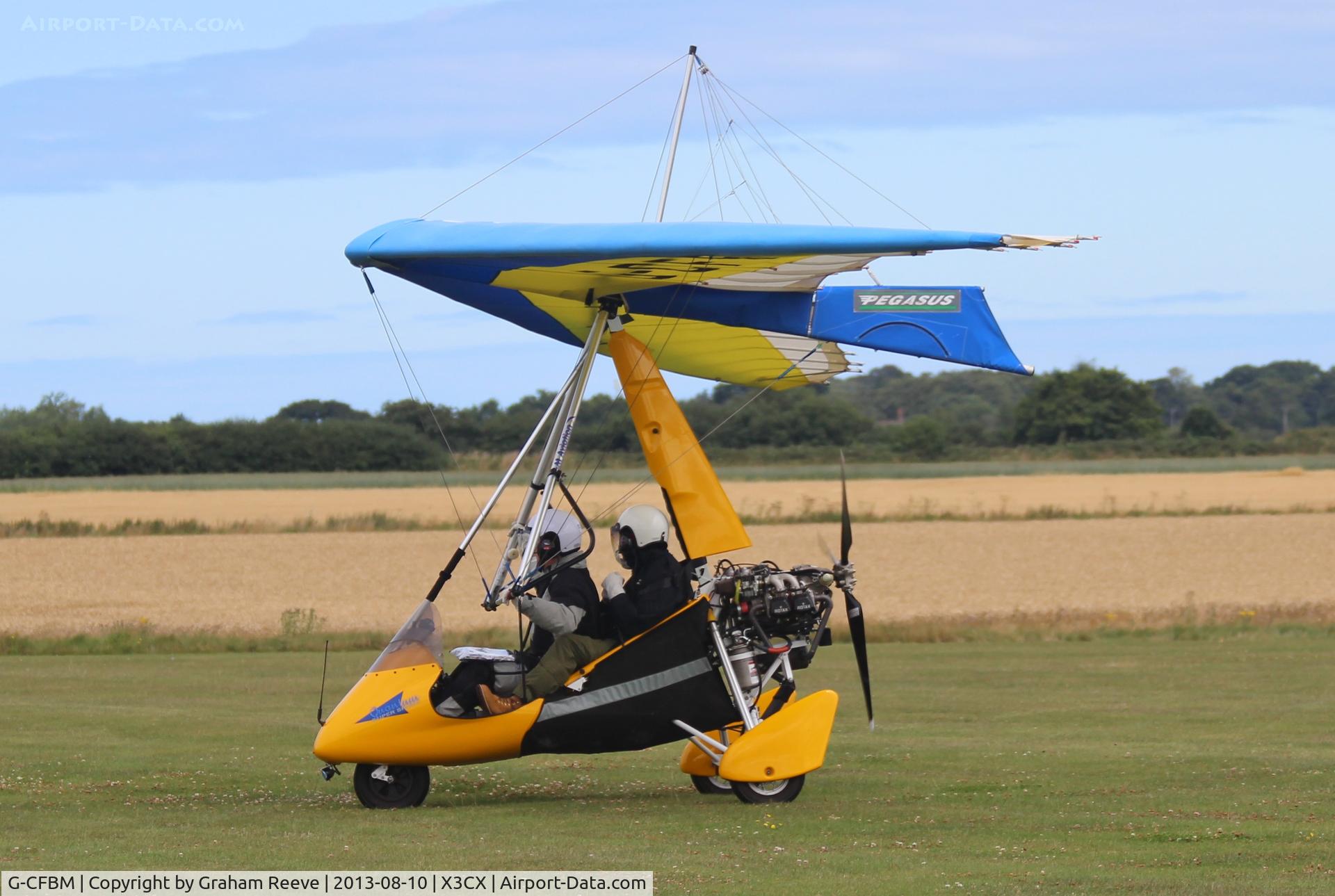 G-CFBM, 2008 P&M Aviation Pegasus Quantum 15-912 C/N 8352, Just landed.